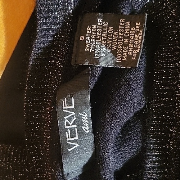 Verve Ami Black Sparkly Sweater, Size S - Picture 5 of 6